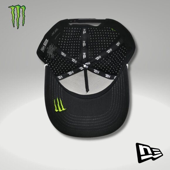 Hat Snapback New Era Black Ventilated White Rope Adjustable Box & Sticker - Picture 3 of 5